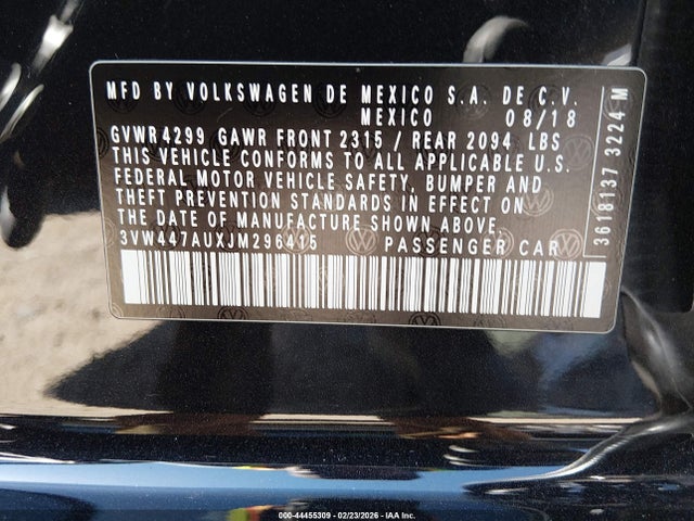 2018 VOLKSWAGEN GOLF GTI 3VW447AUXJM296415 Photo 8