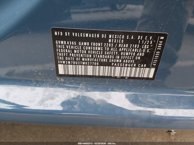 Продаж на аукціоні авто 2026 Volkswagen Jetta Gli Autobahn, vin: 3VW2M7BU2TM027706, номер лоту: 44455313