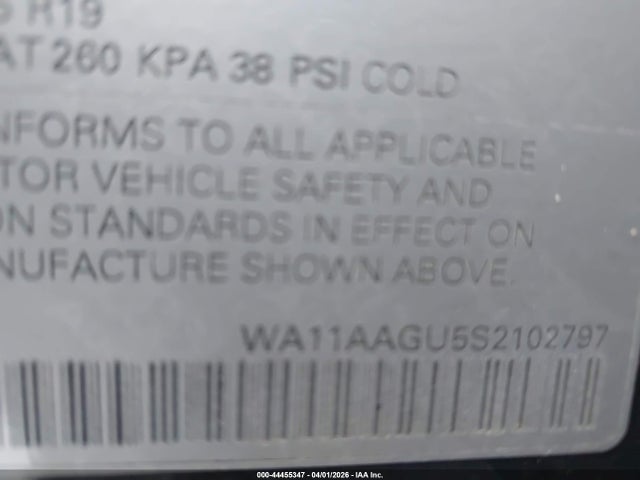 Продаж на аукціоні авто 2025 Audi All-new Q5 Premium Tfsi Quattro S Tronic, vin: WA11AAGU5S2102797, номер лоту: 44455347