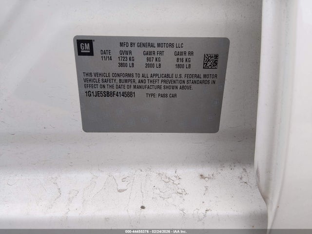 2015 CHEVROLET SONIC 1G1JE5SB8F4145881 Photo 8