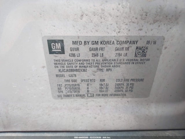 2017 BUICK ENCORE KL4CJASB8HB024362 Photo 8