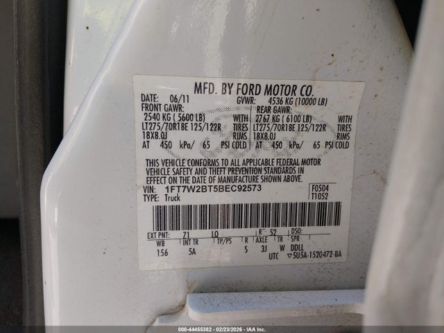 2011 FORD F-250 1FT7W2BT5BEC92573 Photo 8