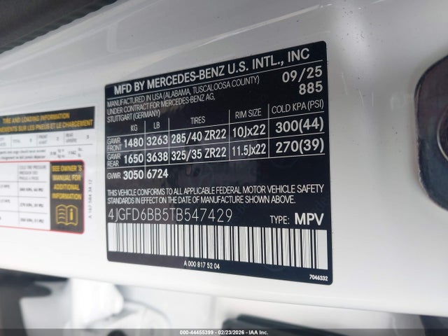44455399 :رقم المزاد ، 4JGFD6BB5TB547429 vin ، 2026 Mercedes-benz Amg Gle 53 Coupe 4matic+ مزاد بيع