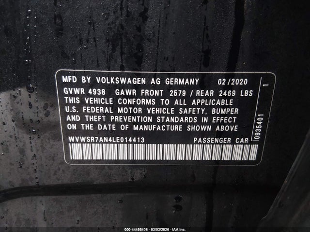 2020 VOLKSWAGEN ARTEON WVWSR7AN4LE014413 Photo 8