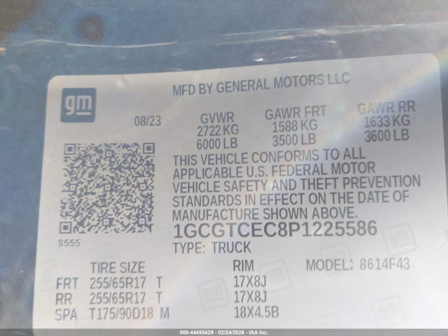 2023 CHEVROLET COLORADO 1GCGTCEC8P1225586 Photo 8