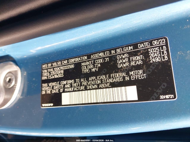 2024 VOLVO XC40 YV4L12UK7R2222566 Photo 8