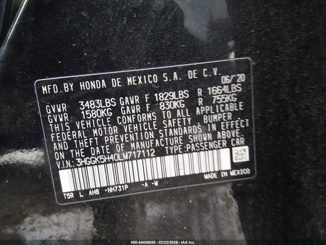 2020 HONDA FIT 3HGGK5H40LM717112 Photo 8