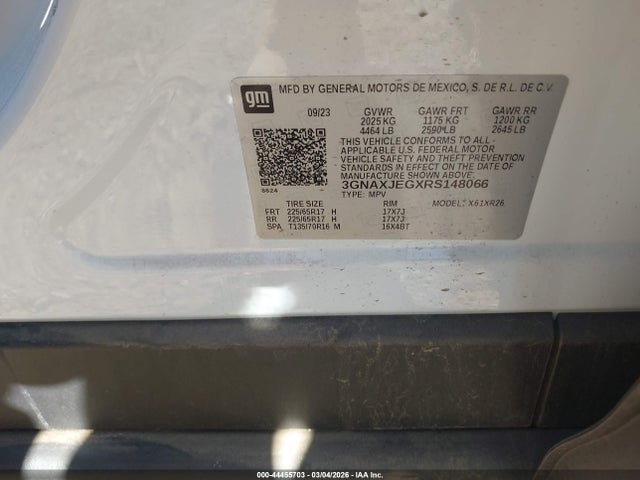 3GNAXJEGXRS148066 Chevrolet Equinox Fwd 2fl