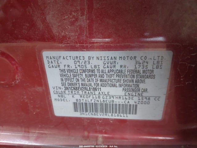 Nissan Versa 1.6 Sv 2024 3N1CN8EV2RL818611 Image 9