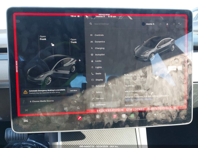 5YJ3E1EB5JF121236 Tesla Model 3 Long Range/performance