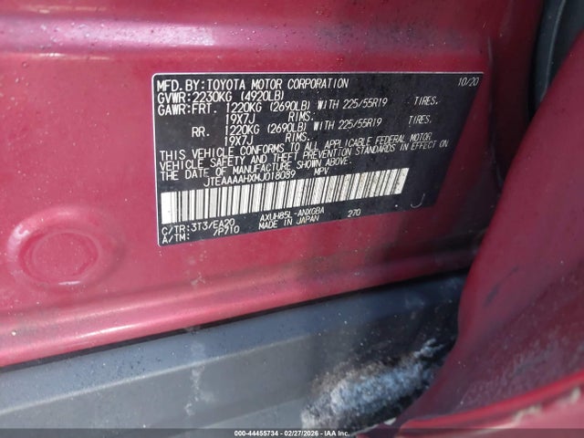 2021 TOYOTA VENZA JTEAAAAHXMJ018089 Photo 8