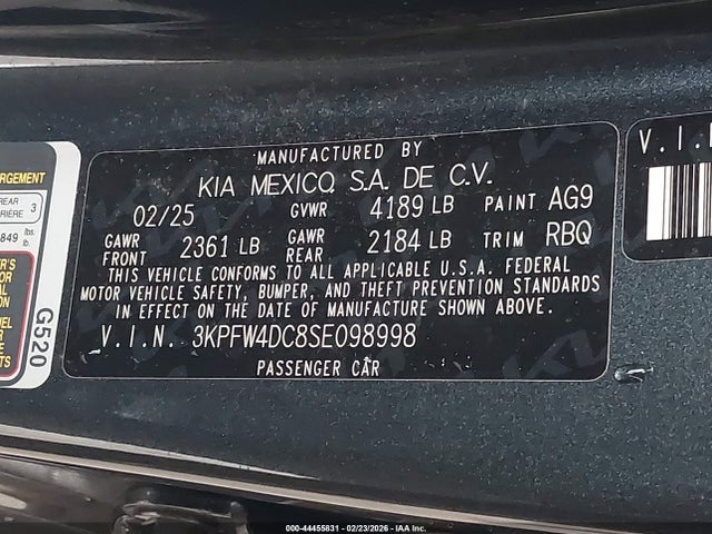 2025 KIA K4 3KPFW4DC8SE098998 Photo 8