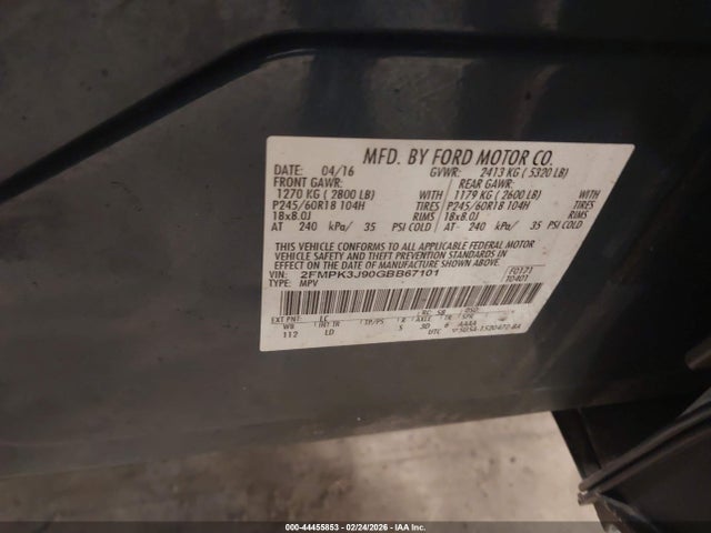 2016 FORD EDGE 2FMPK3J90GBB67101 Photo 8