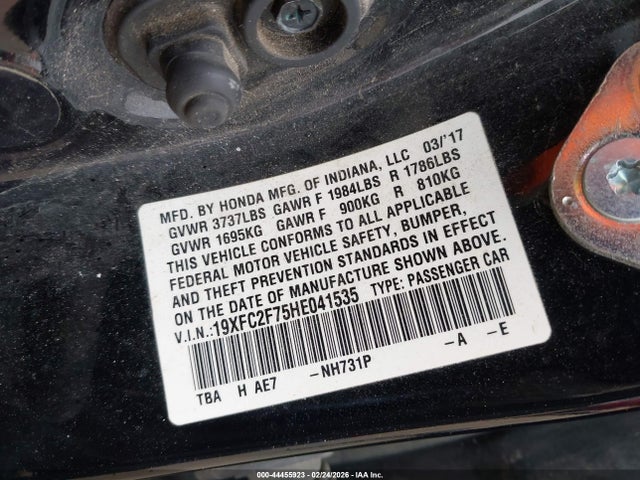Honda CIVIC EX 2017 19XFC2F75HE041535 Image 9