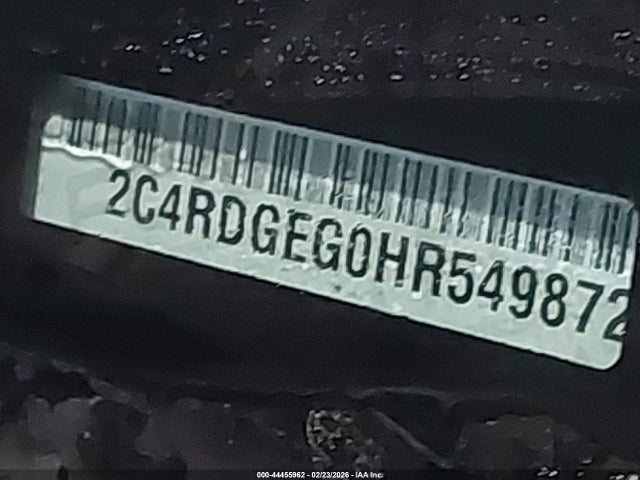 2017 Dodge Grand Caravan Gt მანქანა იყიდება აუქციონზე, vin: 2C4RDGEG0HR549872, აუქციონის ნომერი: 44455962