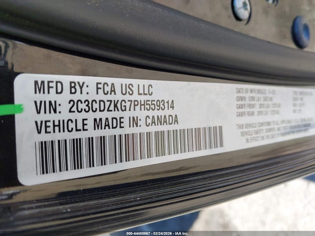 2023 DODGE CHALLENGER 2C3CDZKG7PH559314 Photo 8