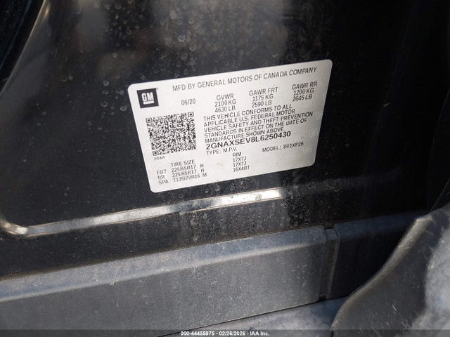 2GNAXSEV8L6250430 Chevrolet Equinox Awd Ls