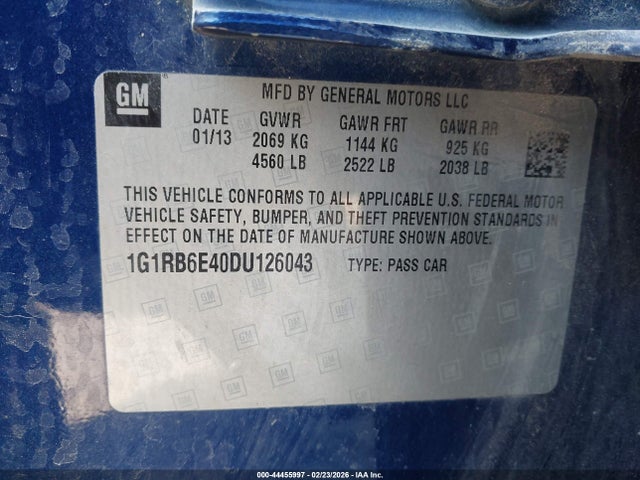 2013 CHEVROLET VOLT 1G1RB6E40DU126043 Photo 8