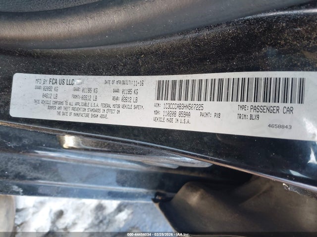 Продажа на аукционе авто 2017 Chrysler 200 Limited Platinum, vin: 1C3CCCAB3HN507225, номер лота: 44456034