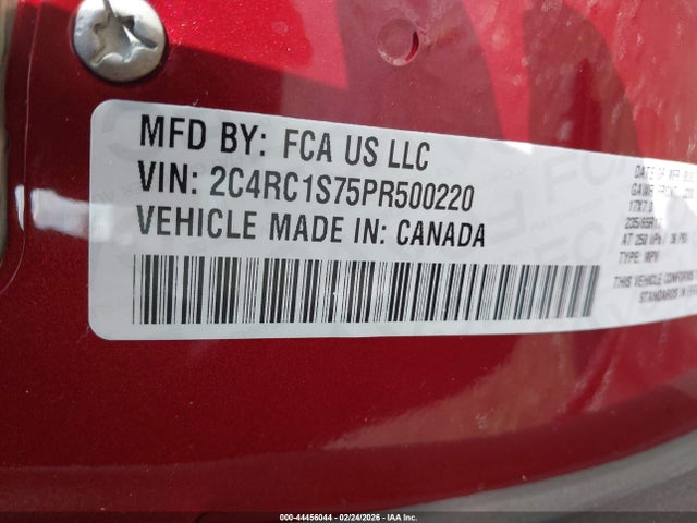 2023 Chrysler Pacifica Hybrid Limited მანქანა იყიდება აუქციონზე, vin: 2C4RC1S75PR500220, აუქციონის ნომერი: 44456044