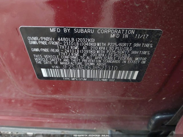 Subaru Forester 2.5i Premium 2018 JF2SJAEC6JH521310 Image 9