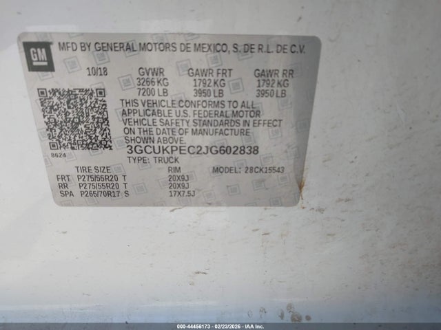 2018 CHEVROLET SILVERADO 1500 3GCUKPEC2JG602838 Photo 8