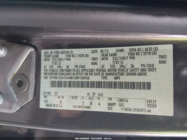 Ford ESCAPE SE 2014 1FMCU0GX4EUB12932 Image 9