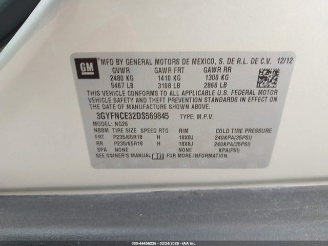 2013 CADILLAC SRX 3GYFNCE32DS569845 Photo 8