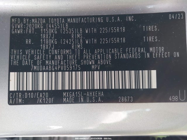 Toyota Corolla Cross Xle 2023 7MUDAABG4PV059175 Image 9