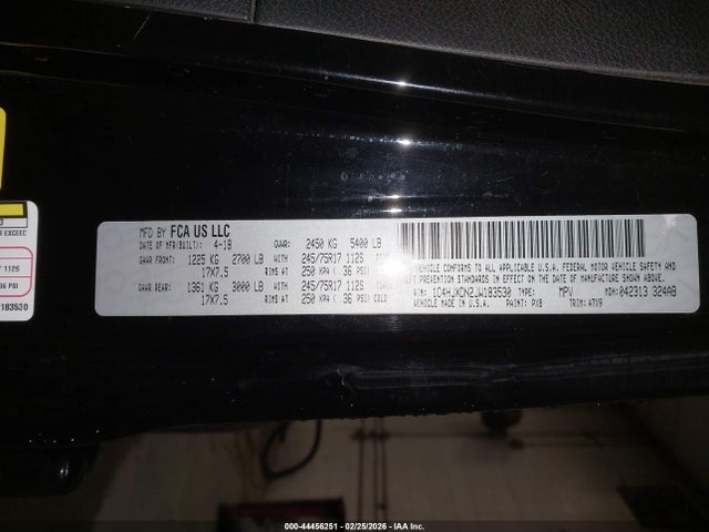 Aukcja sprzedaży 2018 Jeep Wrangler Unlimited Sport 4x4, vin: 1C4HJXDN2JW183530, numer aukcji: 44456251