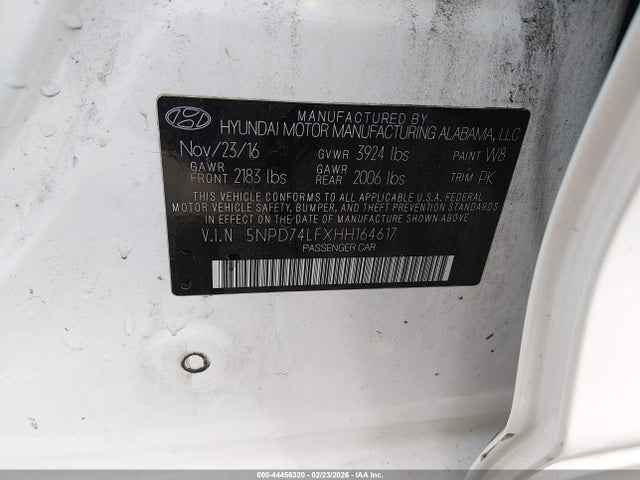 Hyundai ELANTRA SE 2017 5NPD74LFXHH164617 Image 9