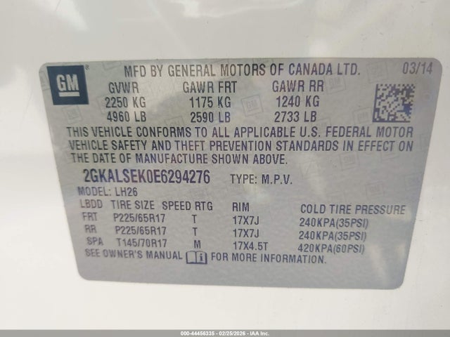 GMC Terrain Slt-1 2014 2GKALSEK0E6294276 Image 9