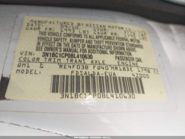 2011 NISSAN VERSA 3N1BC1CP0BL410630 Photo 8