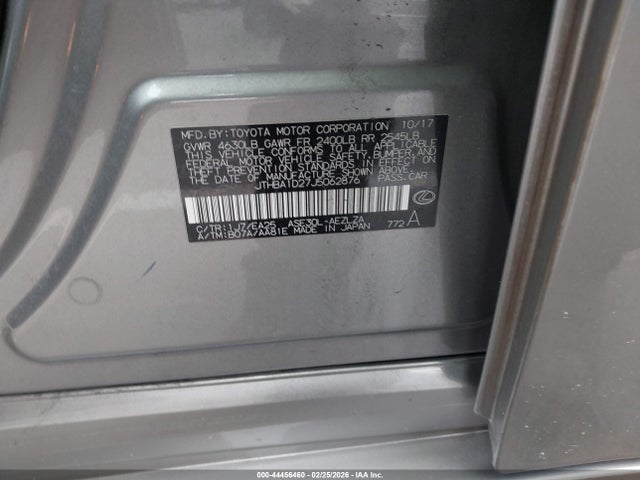 44456460 :رقم المزاد ، JTHBA1D27J5062876 vin ، 2018 Lexus Is 300 مزاد بيع