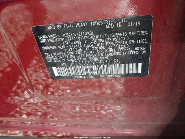JF2SJGUCXFH582185 Subaru Forester 2.0xt Touring