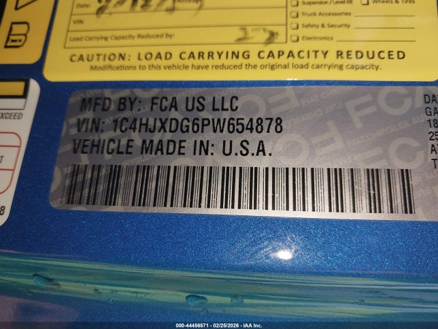 1C4HJXDG6PW654878 Jeep Wrangler 4-door Sport Altitude 4x4
