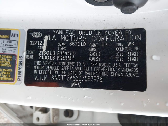 2013 KIA SOUL KNDJT2A53D7567978 Photo 8