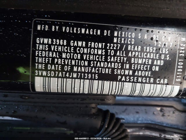 2018 VOLKSWAGEN BEETLE 3VWSD7AT4JM713915 Photo 8