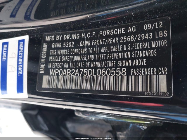 Продажа на аукционе авто 2013 Porsche Panamera S, vin: WP0AB2A75DL060558, номер лота: 44456621