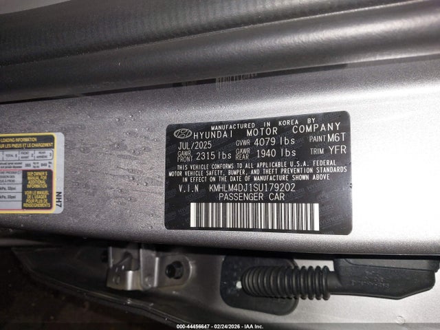 KMHLM4DJ1SU179202 Hyundai Elantra Hybrid Blue