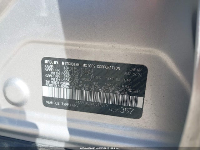 2022 MITSUBISHI OUTLANDER SPORT JA4APUAU5NU016889 Photo 8