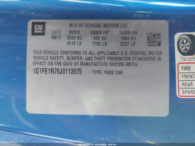 1G1FE1R76J0113575 Chevrolet Camaro 1ss