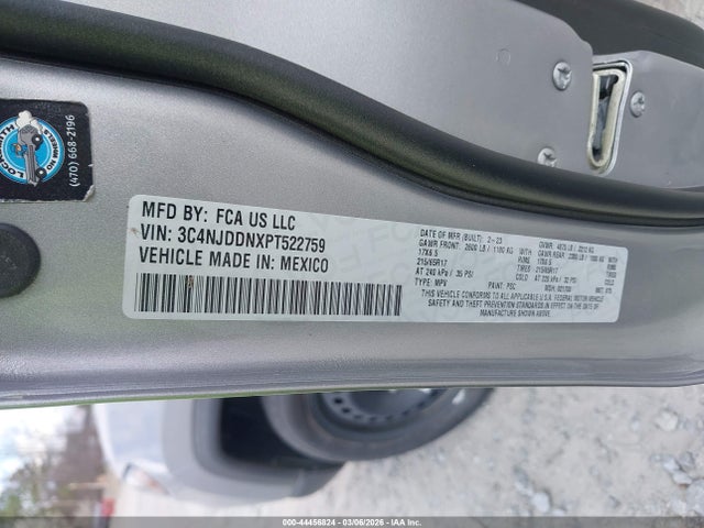 Aukcja sprzedaży 2023 Jeep Compass Trailhawk 4x4, vin: 3C4NJDDNXPT522759, numer aukcji: 44456824