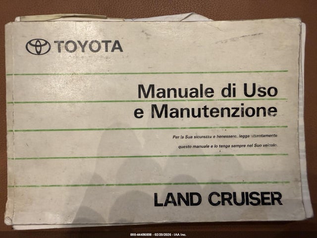 1989 Toyota Land Cruiser მანქანა იყიდება აუქციონზე, vin: TW0V0BJ7309502733, აუქციონის ნომერი: 44456858
