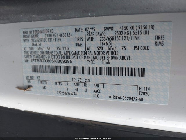 Ford Transit-250 2025 1FTBR2X80SKB09295 Image 9