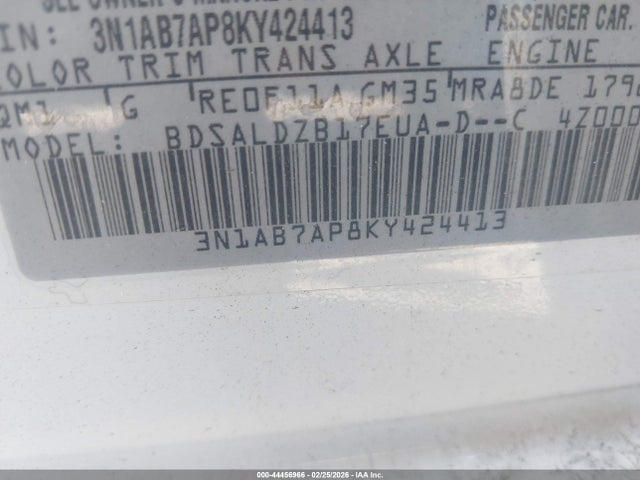 3N1AB7AP8KY424413 Nissan SENTRA SV