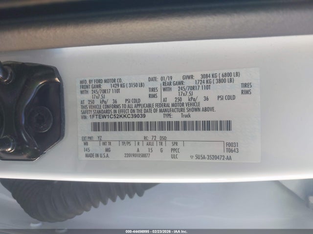 2019 FORD F-150 1FTEW1C52KKC39039 Photo 8