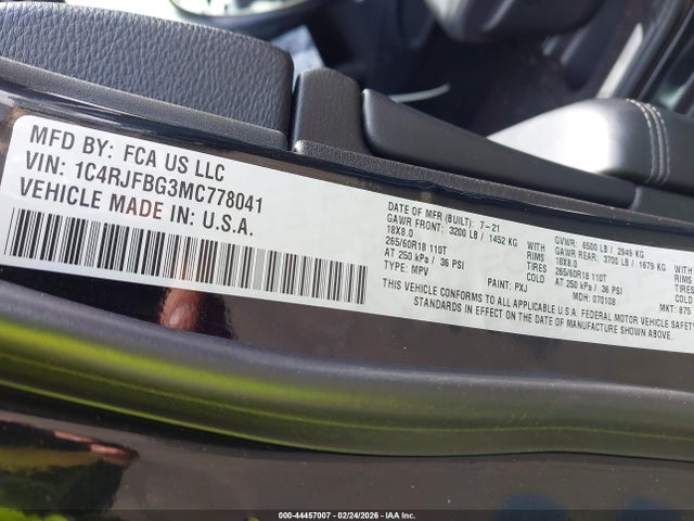 Jeep Grand Cherokee Limited 4x4 2021 1C4RJFBG3MC778041 Image 9