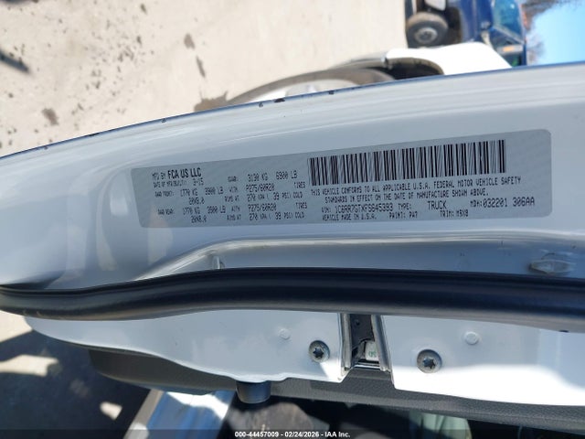 2015 Ram 1500 Big Horn მანქანა იყიდება აუქციონზე, vin: 1C6RR7GTXFS645393, აუქციონის ნომერი: 44457009