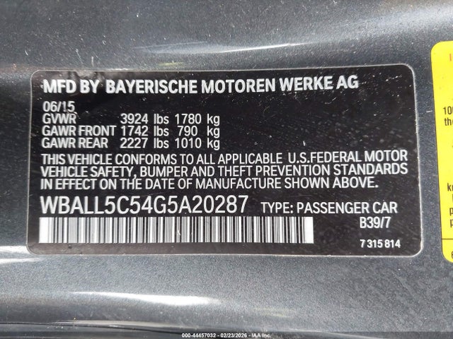 WBALL5C54G5A20287 BMW Z4 Sdrive28i